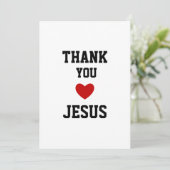 Invitation Merci Jésus | Foi Chrétienne Moderne Cœur (Debout devant)