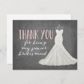 Invitation Merci junior de Bridesmaid | Bridesmaid (Devant / Derrière)