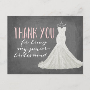Invitation Merci junior de Bridesmaid Bridesmaid