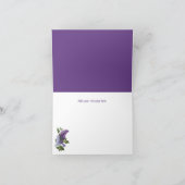Invitation Merci Lilacs violet (Intérieur)