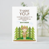 Invitation Merci Little Explorer (Debout devant)