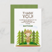 Invitation Merci Little Explorer (Devant / Derrière)