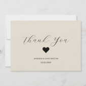 Invitation Merci Mariage blanc d'hiver simple (Devant)