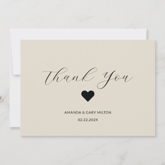 Invitation Merci Mariage blanc d'hiver simple (Devant)