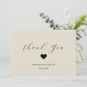 Invitation Merci Mariage blanc d'hiver simple (Debout devant)