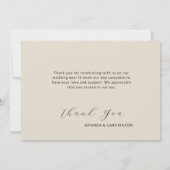 Invitation Merci Mariage blanc d'hiver simple (Dos)