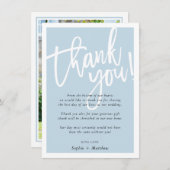 Invitation MERCI mariage brosse lettré script oeuf canard (Devant / Derrière)