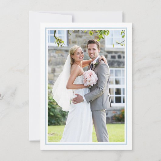 Invitation MERCI mariage brosse lettré script oeuf canard (Dos)