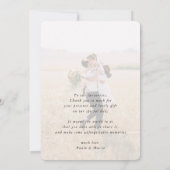 Invitation MERCI mariage couple photo arche moderne (Dos)