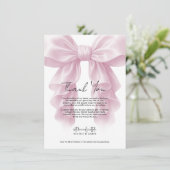 Invitation Merci Mariage de la poule rose Cascade (Debout devant)