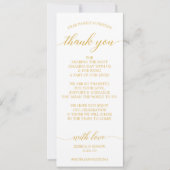 Invitation Merci Mariage Place Gold (Devant)