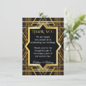 Invitation Merci Mariage style Gatsby (Debout devant)