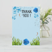 Invitation Merci note (Debout devant)