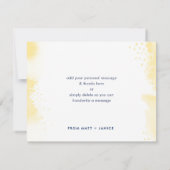 Invitation MERCI NOTE aquarelle jaune lettrée main (Dos)