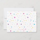 Invitation MERCI NOTE lettres arc-en-ciel couleurs vives (Dos)