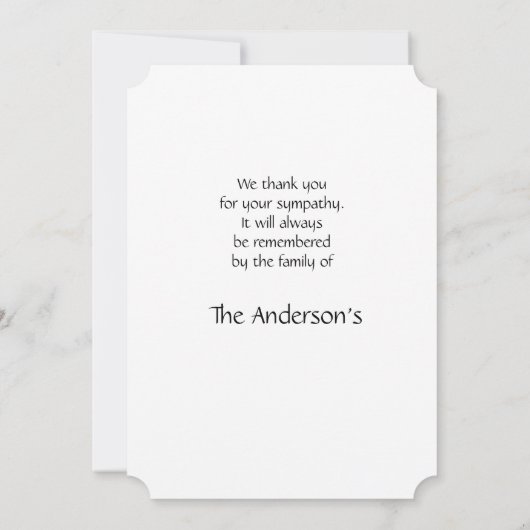 Invitation Merci Notes musicales arrière - plan (Dos)