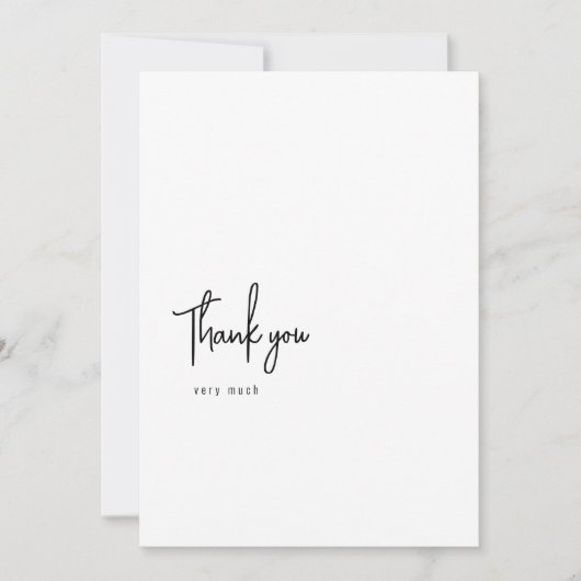 Invitation Merci numérique minimal (Devant)