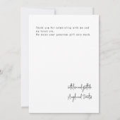 Invitation Merci numérique minimal (Dos)