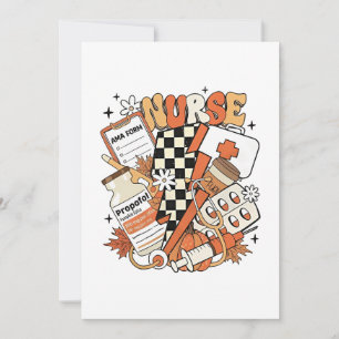 Invitation Merci Nurse Life Turquie mignonne Thanksgiving Nur