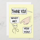 Invitation Merci original (Devant / Derrière)