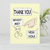 Invitation Merci original (Debout devant)