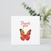 Invitation Merci papillon (Debout devant)
