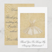 Invitation Merci personnalisé pour être ma servante (Devant / Derrière)