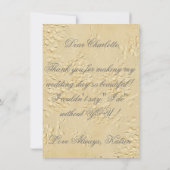 Invitation Merci personnalisé pour être ma servante (Dos)