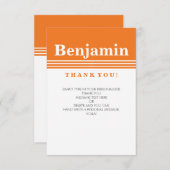 Invitation MERCI PERSONNALISÉ REMARQUE cool moderne en gras n (Devant / Derrière)