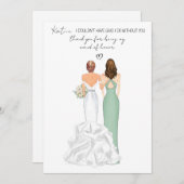 Invitation Merci personnellement d'avoir été ma demoiselle d' (Devant / Derrière)