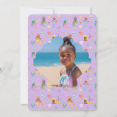 Invitation Merci photo de l'anniversaire de la Sirène (Dos)