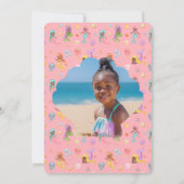 Invitation Merci photo de l'anniversaire de la Sirène (Dos)