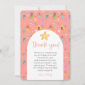 Invitation Merci photo de l'anniversaire de la Sirène (Devant)