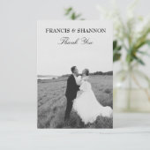 Invitation Merci photo Mariage de mariée (Debout devant)