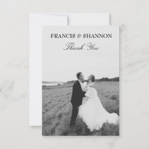 Invitation Merci photo Mariage de mariée