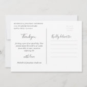 Invitation Merci photo Mariage de script de style personnalis (Dos)