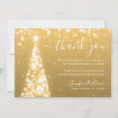 Invitation Merci photo Mariage d'or Festif Tree (Devant)