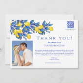 Invitation Merci photo méditerranéen-citrons-Mariage- (Devant)
