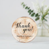 Invitation Merci photo personnalisé Mariage rustique (Debout devant)