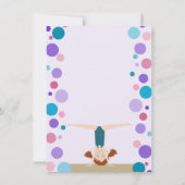 Invitation Merci plat de partie de gymnastique dans l'Aqua et (Dos)