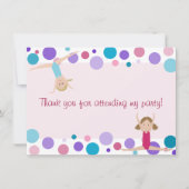 Invitation Merci plat de partie de gymnastique dans l'Aqua et (Devant)