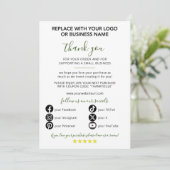 Invitation Merci PME pour votre commande (Debout devant)