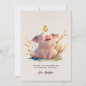 Invitation Merci pour célébrer notre fête des animaux de ferm (Devant)