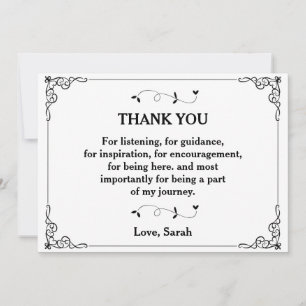 Invitation Merci Pour écouter, pour guider