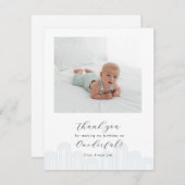 Invitation Merci pour la photo du premier anniversaire Dol co (Devant / Derrière)