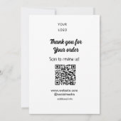 Invitation Merci pour l'analyse de commande Révisez-nous le l (Dos)