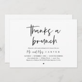 Invitation Merci pour le brunch, célébration après mariage (Devant / Derrière)