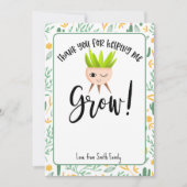 Invitation Merci pour m'aider à développer le bon de titulair (Devant)