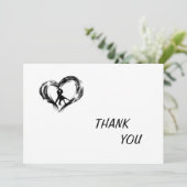 INVITATION MERCI POUR MARIAGE / DOUCHE (Debout devant)