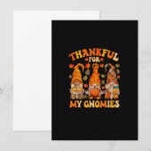 Invitation Merci Pour Mes Gnomies Mignonnes Gnome Merci Pour (Devant / Derrière)